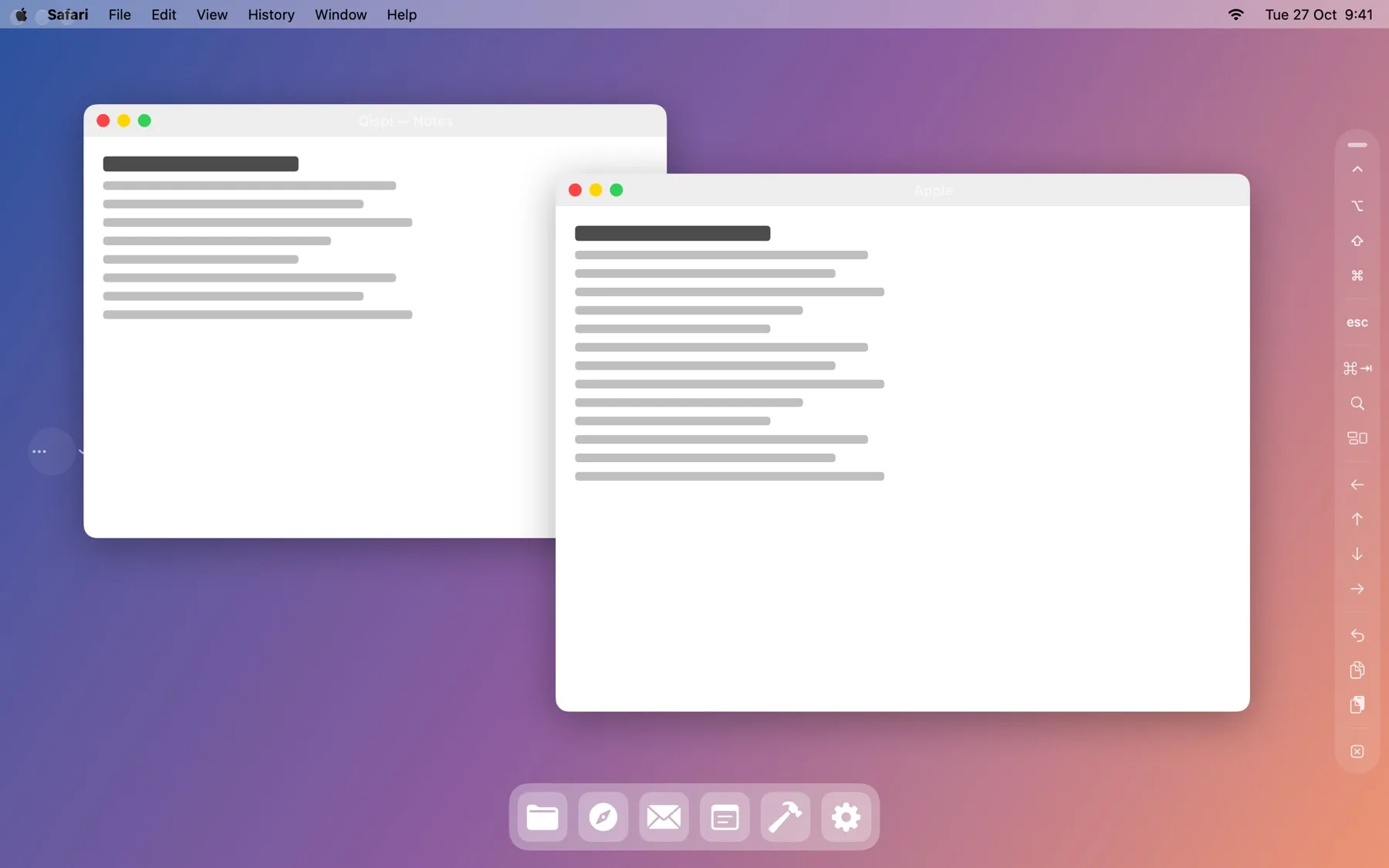 A Mac's screen in Qispi's window on another Mac